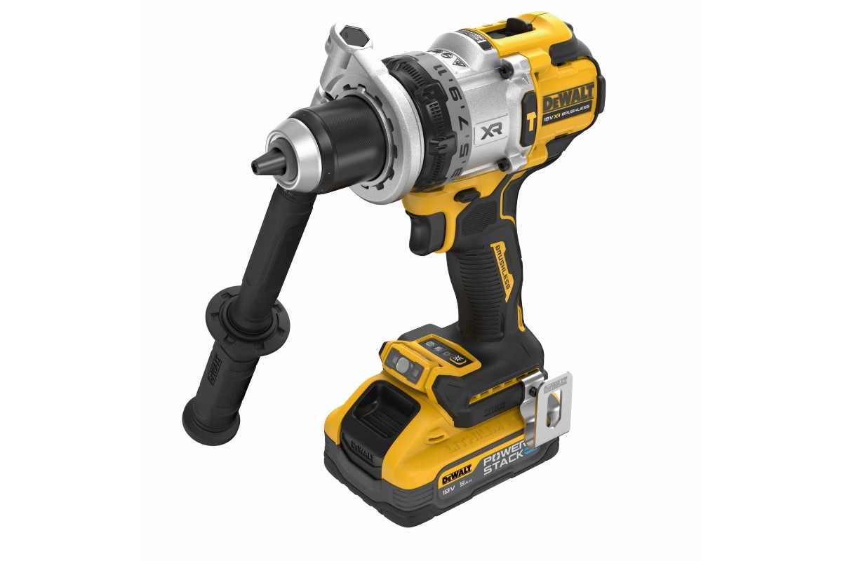 Der Akku-Schlagbohrschrauber (DCD1007NT-XJ) trägt das Gütesiegel der DEWALT Perform & Protect-Reihe.
