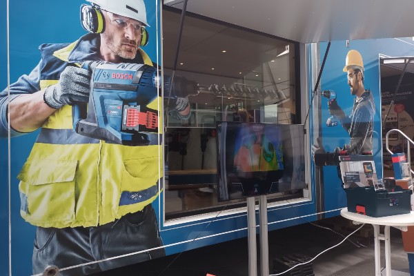 Bosch mit dem Showtruck auf der BAU 2023
