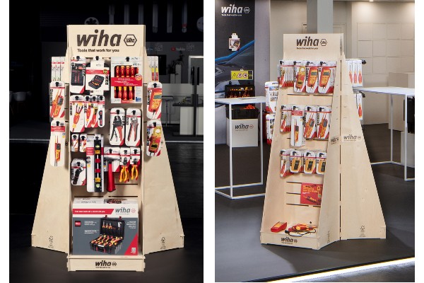 Neue Wiha Holz-POS-Lösungen helfen dem Handel den Megatrend Nachhaltigkeit aufzugreifen und die Nachfrage zu bedienen.