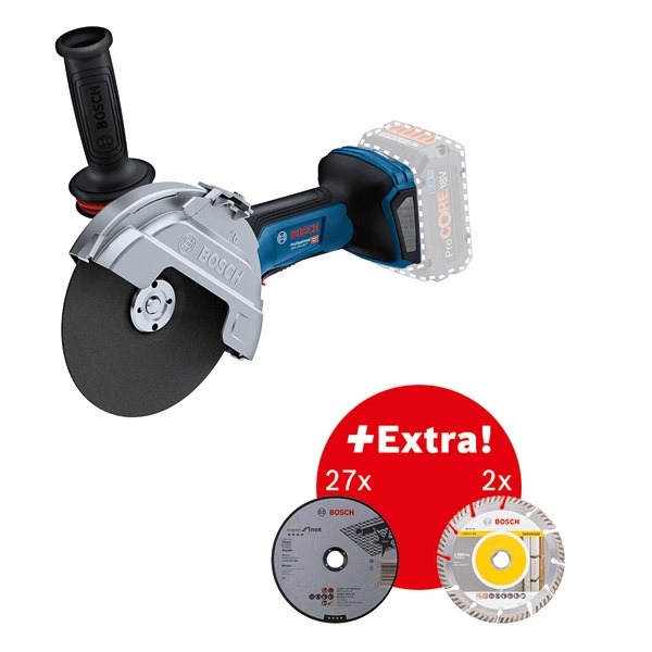 Das Angebot von Bosch Professional für den Akku-Winkelschleifer GWS 18V-180 P + AC ist gültig bis 31.12.2024.