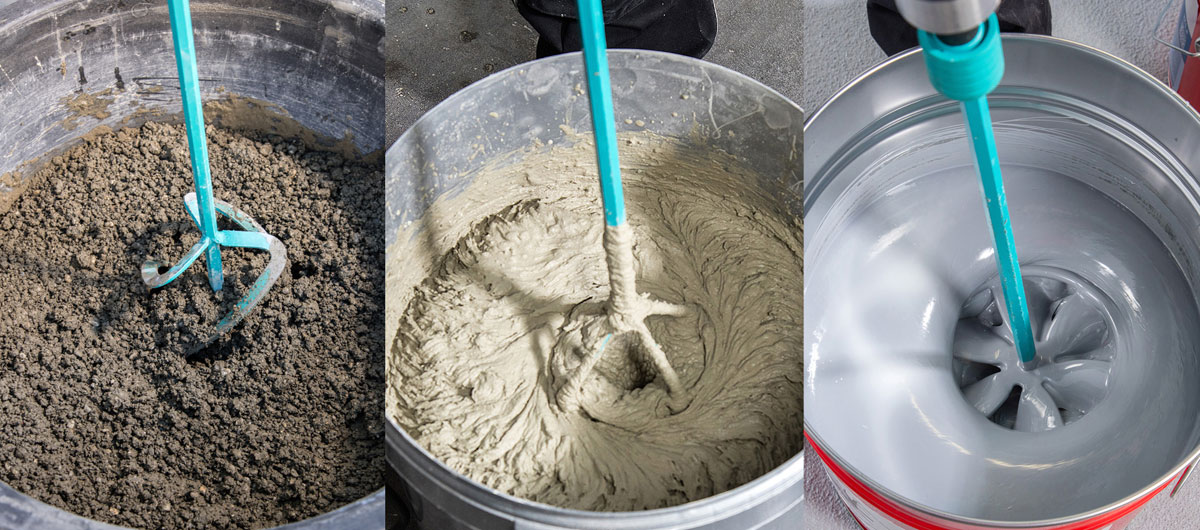 Mischtechnik für die unterschiedlichsten Materialien entstehen in enger Zusammenarbeit mit Herstellern und Handwerkern