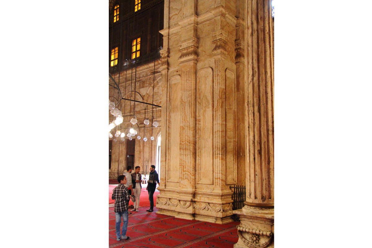 Muhammad Ali Moschee, Kairo. Die Wandverkleidung ist aus Alabaster gefertigt.