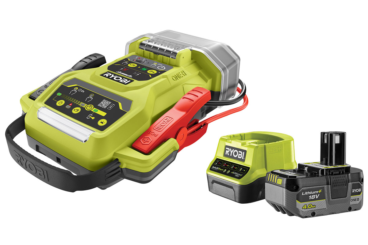 Flexibel einsetzbar: Das Starthilfe-Set RJSC18 ist Teil der Ryobi ONE+-Plattform mit über 200 Geräten.