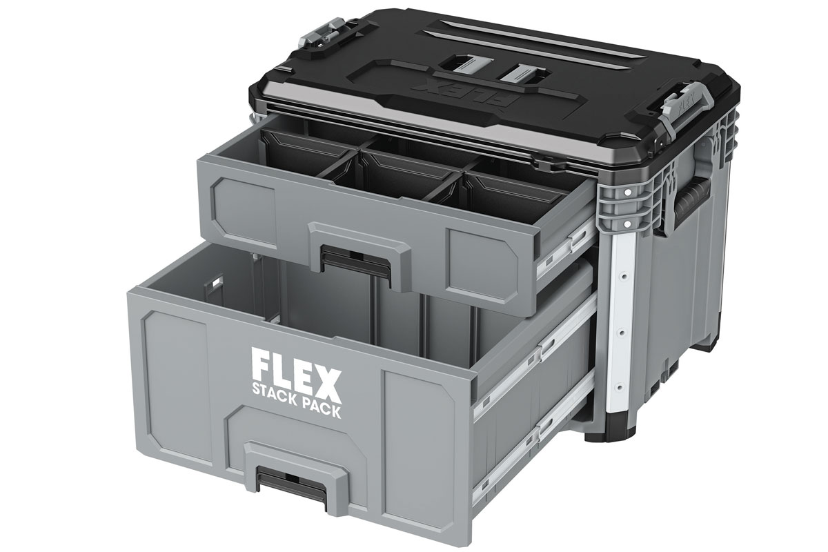 Praktische und robuste Schubladenbox TK-L SP 2DB mit zwei selbstverriegelnden Schubladen und einer Ladekapazität von max. 32 kg.