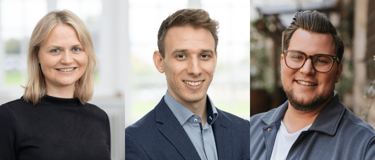 Wirtschaftswissenschaftlerin Prof. Dr. Julia Backmann, Wirtschaftswissenschaftler Dr. Felix Hoch, Carsten Meier, Geschäftsführer von Intraprenör (v.l.)Copyright:Uni MS, Peter Leßmann (2), Intraprenör GmbH (1)