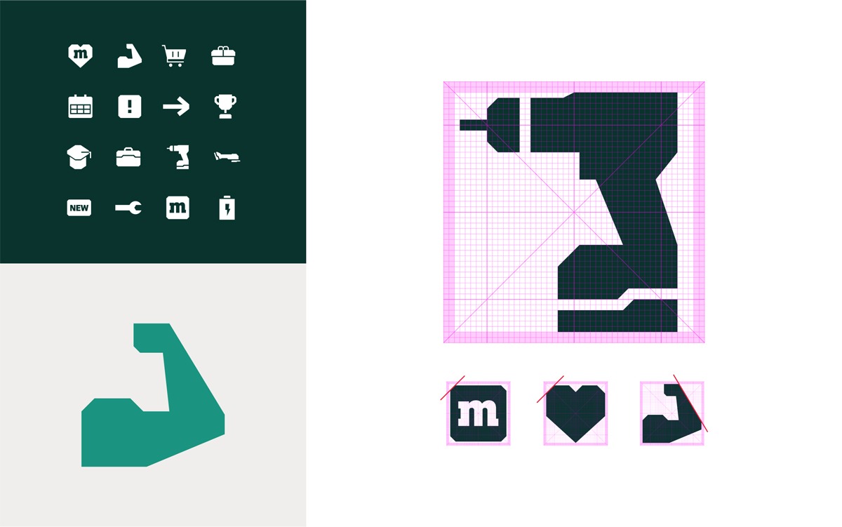 Die Icons von Metabo wurden vereinfacht.