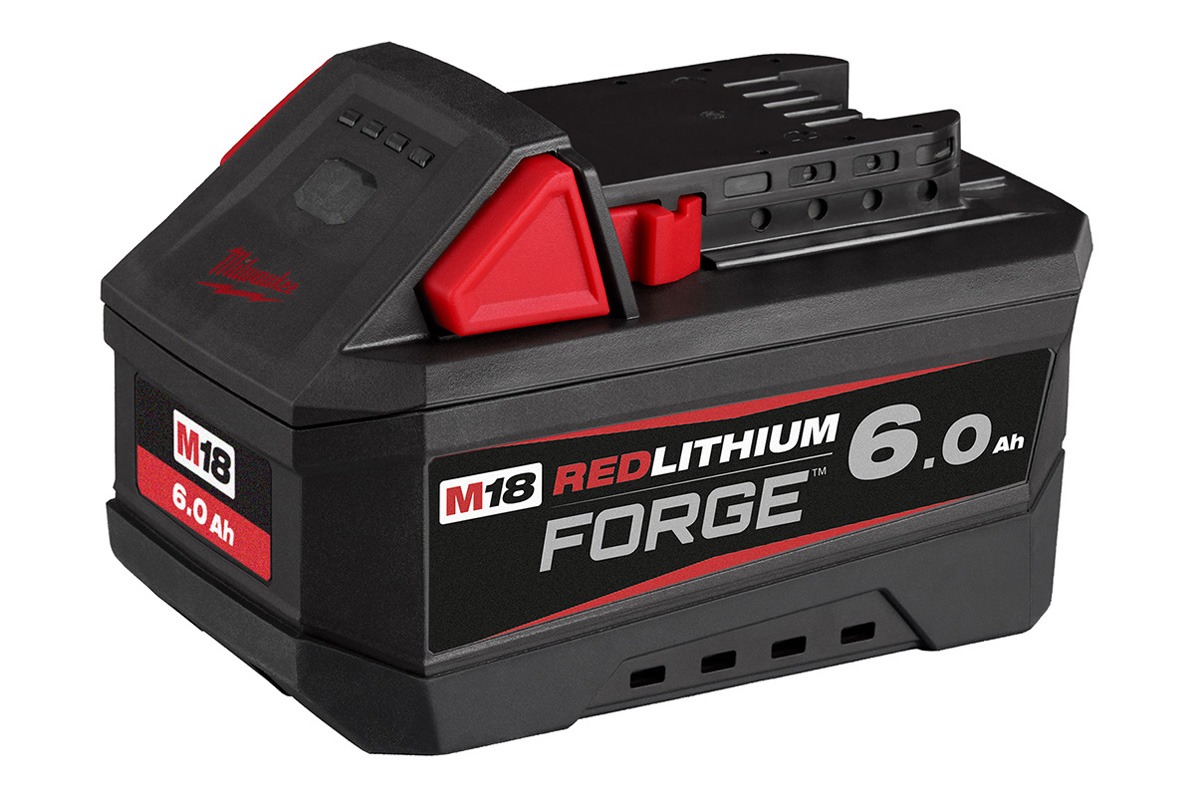 Der M18 Forge 6,0 Ah Akku ist der leistungsstärkste, am schnellsten aufladbare und langlebigste Akku der Milwaukee RedLithium Akku-Serie.