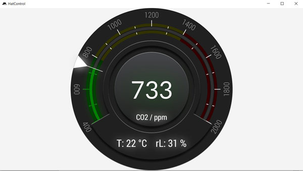 Mit einer Desktop-Software lassen sich die Messwerte der CO2-Ampel am PC anzeigen - aber nur wenn das Messgerät mittels USB-Kabel verbunden ist.