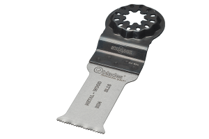 Geeignet für Starlock. Breiter Anwendungsbereich durch die Bi-Metall-Verzahnung. Sägt Holz bis 50 mm, Kunststoff, Nägel, Kupfer- und Aluminiumrohre sowie Profile.