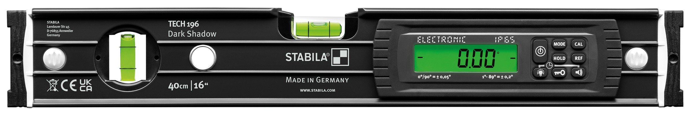 Die Elektronik-Wasserwaage TECH 196 von Stabila ist ab März 2024 in edler Anthrazit-Mattbeschichtung erhältlich