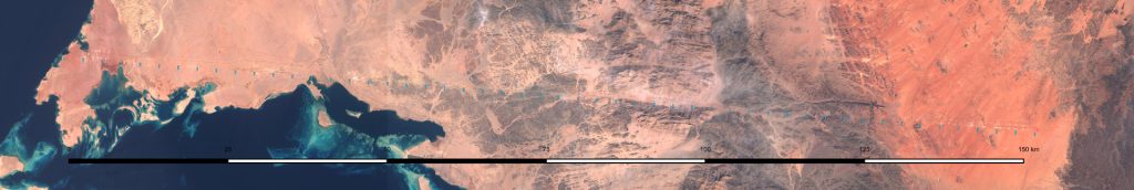 Die Megacity The Line entsteht im Rahmen des saudischen Infrastrukturprojekts NEOM. Das Projekt der saudischen Regierung sieht vor, eine neue und nachhaltige Stadt in der Nähe des Roten Meeres zu schaffen.