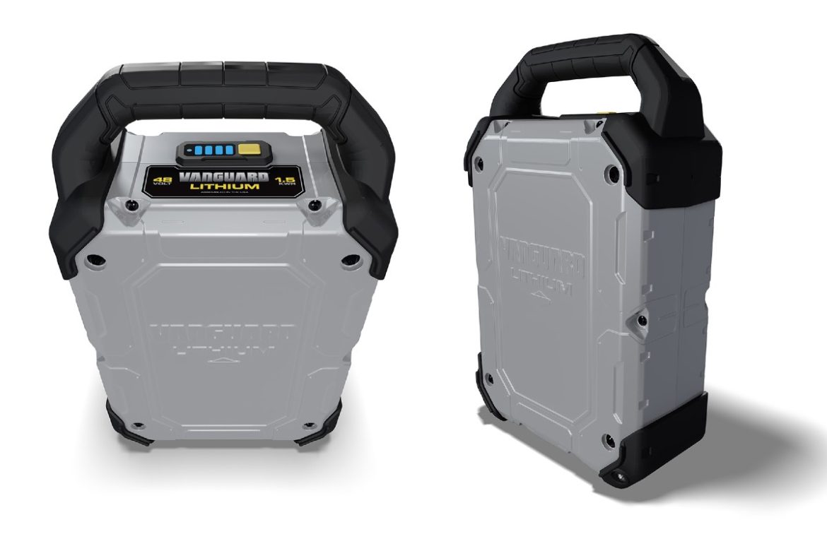 Der Vanguard Akkupack 48V Si1.5kWh lässt sich markenunabhängig zwischen verschiedenen Geräten wechseln.
