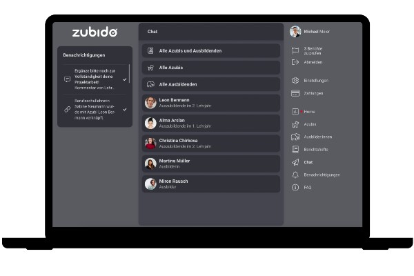 Update für die Azubi-App von Zubido