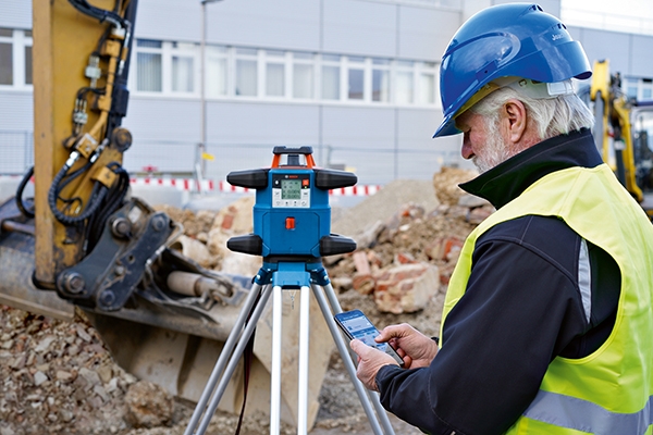 Rotationslaser auf der Baustelle