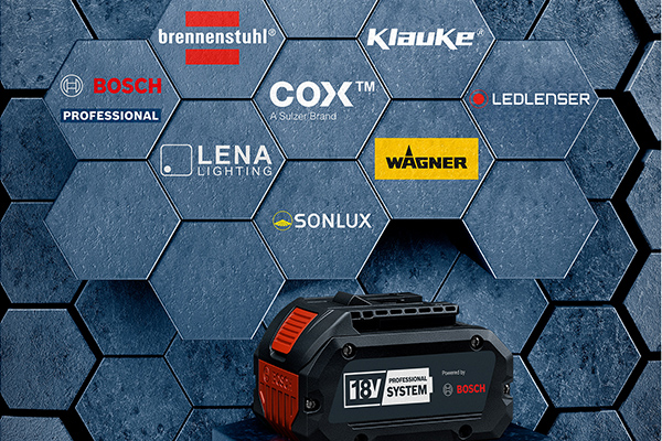 Bosch öffnet Professional 18V System für Profi-Marken