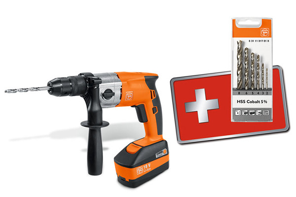 Zu FEIN Bohrmaschinen gibt es Premium-Spiralbohrer-Set gratis