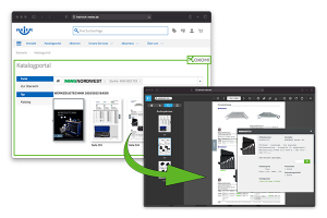Nordwest-Katalog geöffnet in der OXOMI-Integration im Onlineshop von Heinrich Meier