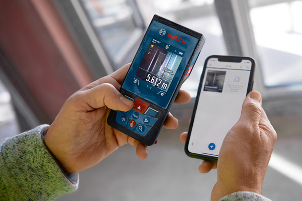 Die MeasureOn-App dient auch als Fernbedienung für die Laser-Entfernungsmesser.