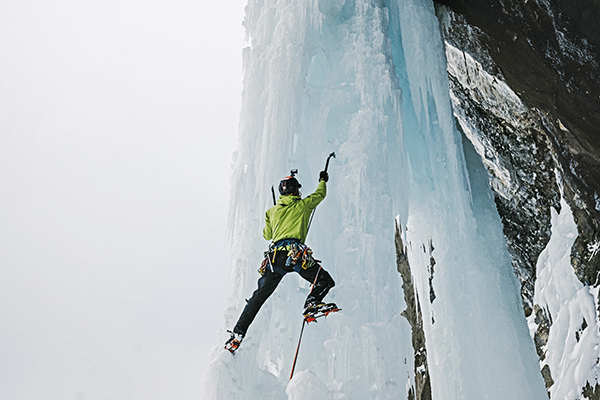 uge sichern Eiskletterroute