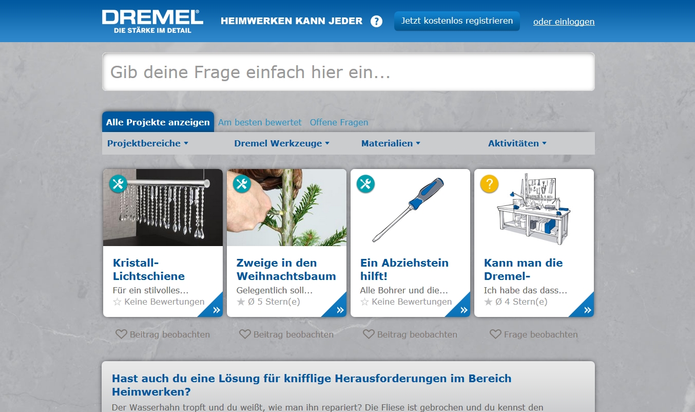 Dremel DIY-Forum Heimwerken kann Jeder