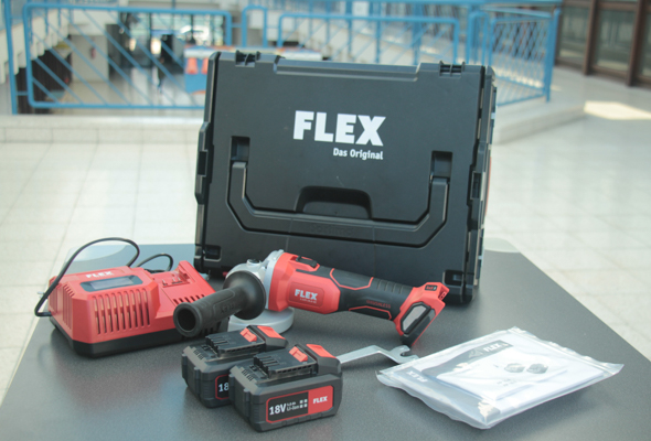 Lieferumfang des Flex Akku-Winkelschleifer L 125 18.0-EC