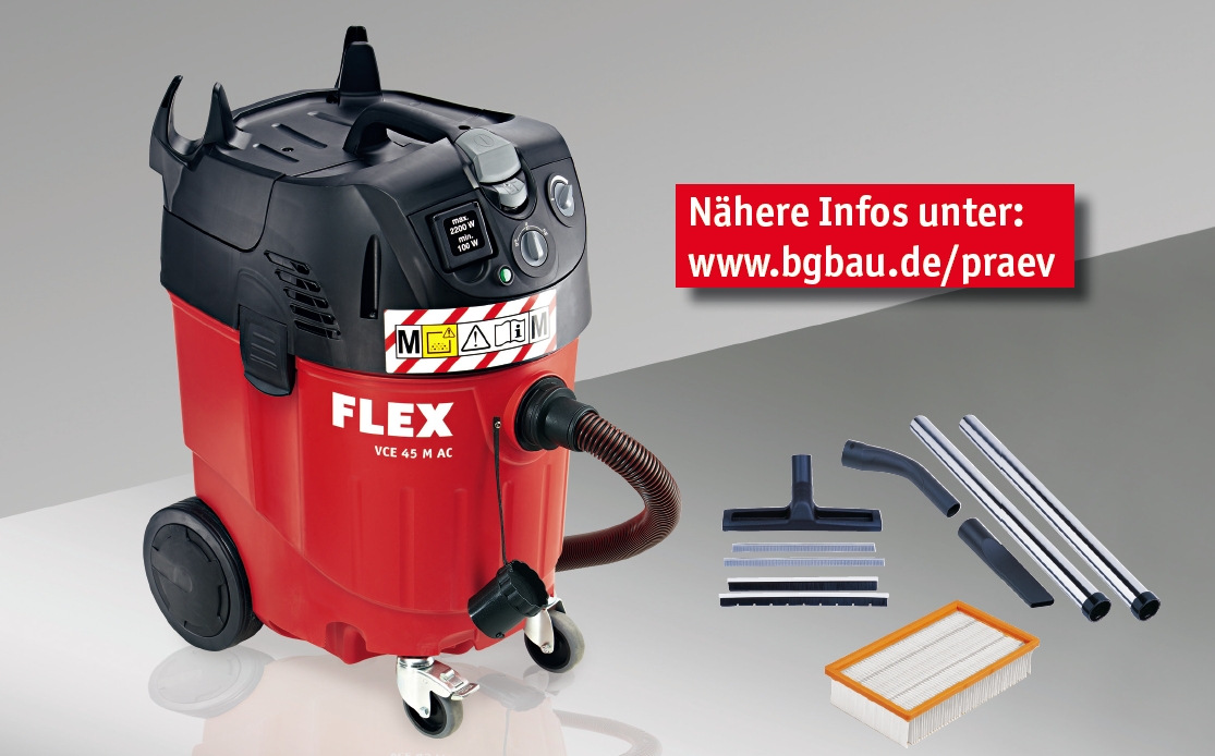 Flex Bausauger Klasse M, förderwürdig durch Prämien der BG-Bau