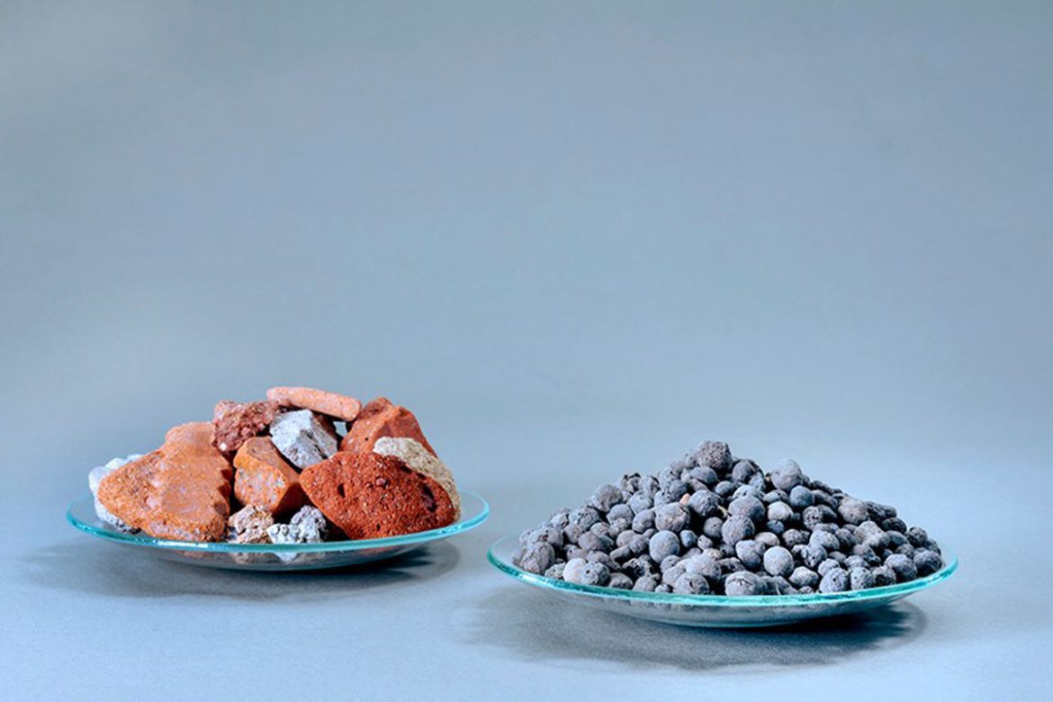 Leichtgranulat aus Bauschutt