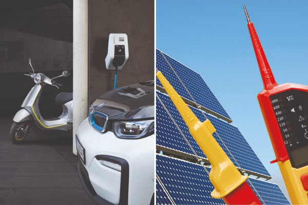 Die Wiha Messgeräte sind auch für die Anwendung in den Bereichen E-Mobility und Photovoltaik ausgelegt.