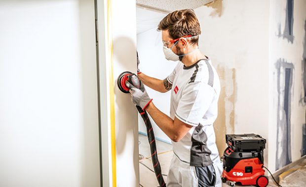 Sauberes Arbeiten: Die Dust-Box nimmt nahezu sämtlichen Baustaub auf und gibt nichts als saubere Luft ab