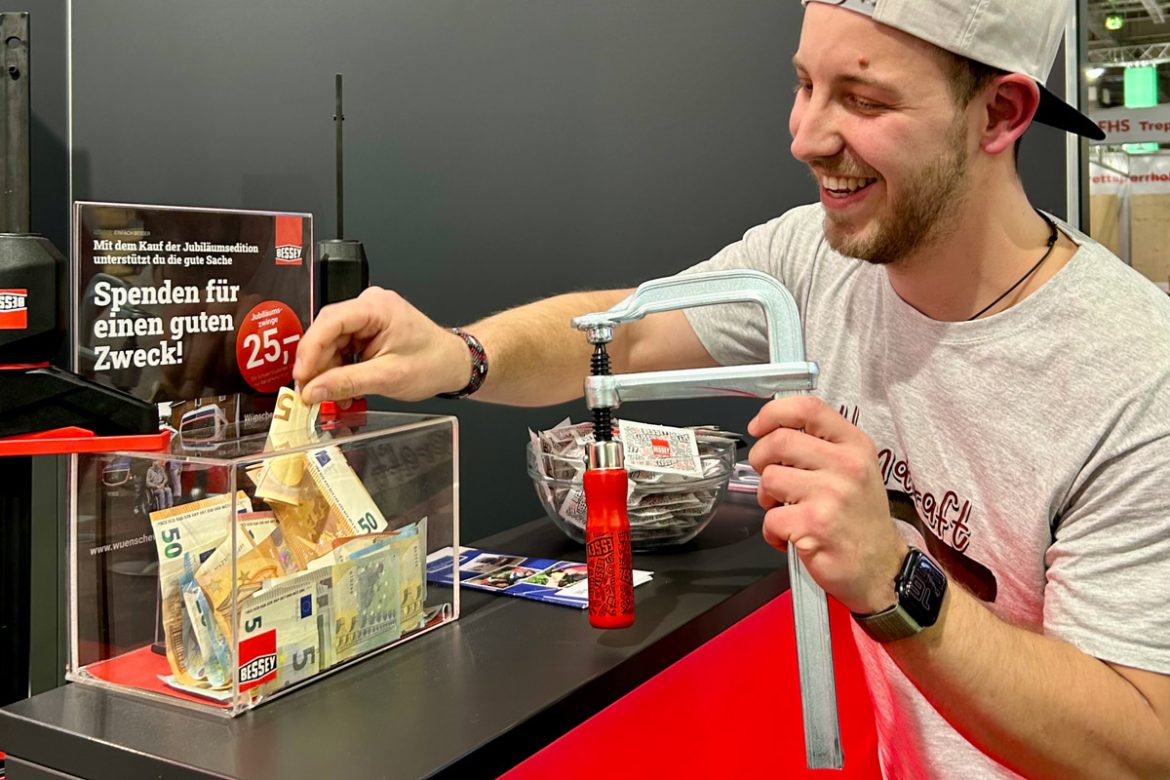 Spendenaktion von Bessey auf der Holz-Handwerk