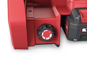 Die Drehzahl des Ventilators lässt sich je nach Bedarf ganz einfach und stufenlos einstellen.