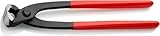 KNIPEX Monierzange (Rabitz- oder Flechterzange) mit Kunststoff überzogen schwarz atramentiert 250 mm 99 01 250