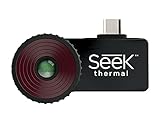 Seek Thermal CompactPRO FF (Fast Frame) Preiswertes Wärmebildsystem mit USB-C Anschluss und Wasserdichtem Schutzgehäuse für Android Smartphones - Schwarz
