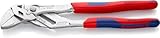 KNIPEX Zangenschlüssel, verchromt, 250 mm, greift stufenlos bis 52 mm, Feinverstellung per Knopfdruck, Comfort-Griff, Schraubenschlüssel 86 05 250