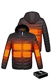 ANTARCTICA GEAR Beheizbare Jacken Herren mit 16000 mAh Powerbank, Herren Softshell Heizjacke Warm Halten Heizzone 6 Stück – Camping, Reise, Festival, Winter（M）