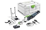 Festool Akku-Oszillierer OSC 18 E-Basic-Set VECTURO (mit Absaugvorrichtung, Ansetzhilfe, Tiefenanschlag, Adapter, Universal-Sägeblatt, Holz-Sägeblatt), im Systainer