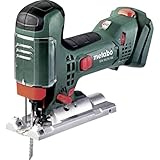 Metabo Akku Stichsäge STA 18 LTX 100 (Säge ohne Akku, Schwenkbereich - 45 / + 45°, Softgrip-Oberfläche, Sägeblattwechsel werkzeuglos) 601002890
