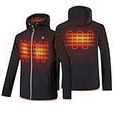 PROSmart Herren Beheizbare Jacke wasserdichte Beheizte Jacken mit 12V Akku