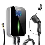 Morec Typ 2 Dreiphasig EV Ladestation 16A EU Standard Ladegerät 11kw IEC 62196-2 Stecker mit Stromkabel zum Verteilerkasten Tragbare schnelle Wandbox 6.1m