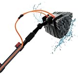 Aquascopic Teleskopstange mit interner Wasserspender und Bürste mit 5 Flächen – Fensterputzer längenverstellbar – Bis zu 3.6m – Fensterreiniger für Sonnenkollektoren - Interner Wasserschlauch