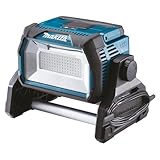 Makita DML809 LED-Baustrahler 14,4V-18V, 230V (ohne Akku & Ladegerät), max. 10.000 Lumen, 3 Helligkeitsstufen, Leuchtkörper um 210° schwenkbar, 2,5 m Netzkabel, IP65