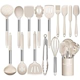 Umite Chef Küchenutensilien-Set, Edelstahl, 15-teilig, antihaftbeschichtet, Kochgeschirr, Pfannenwender, Geschenk