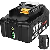 AKKOPOWER Akku 18V 5500mAh Akku Kompatibel mit BL1850 BL1855 BL1860B BL1840 BL1830 BL1835 BL1820B BL1815 mit LED-Anzeige