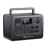 BLUETTI Tragbare Powerstation EB55, 537Wh LiFePO4 Batterie-Backup mit 2 700W AC Ausgängen (1400W Peak), 100W Type-C, Solar Generator für Outdoor Camping, Off-Grid, Blackout