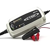 CTEK MXS 10 Batterieladegerät für Größere Fahrzeugbatterien, Batterieladegerät Boot, Wohnwagen, Schwarz, Silber, Rot