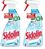 Sidolin Cristal, Glasreiniger (500ml), Sprühflasche, für einen perfekten Glanz und gegen Mikrorisse (Packung mit 2)