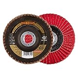RHODIUS JUMBO SPEED EXTENDED 10x Profi Fächerschleifscheibe, Ø 125 mm Körnung 40, für Edelstahl, Stahl & Metall, für Winkelschleifer, Made in Germany