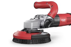 Der verstellbare Anti-Vib-Bügelhandgriff federt Vibrationen ab und erlaubt eine sichere Führung des Werkzeugs.