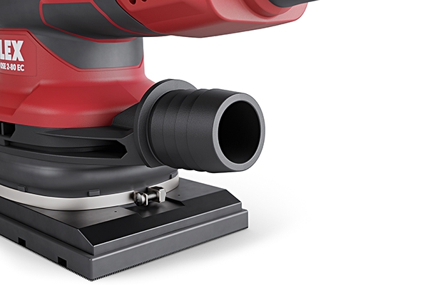 Die neuen Einhandschleifer können mit entsprechendem Adapter an sämtliche Sicherheitssauger von FLEX angeschlossen werden.