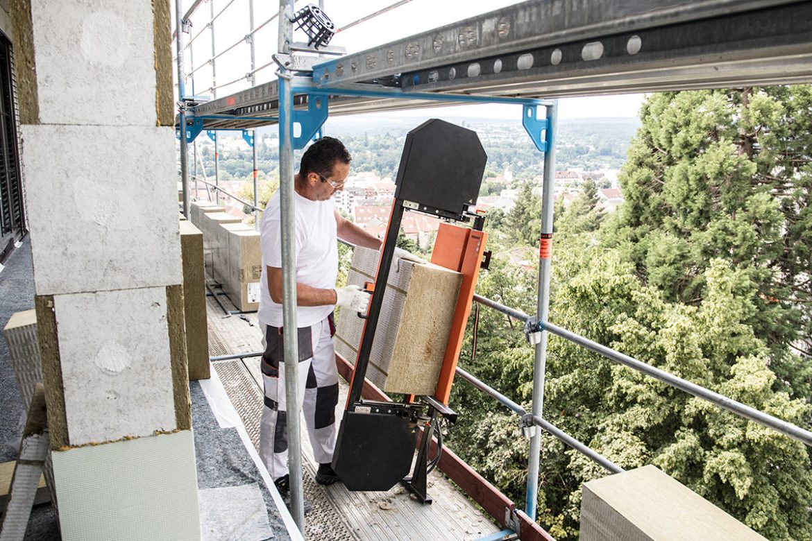 Dämmstoffe schneiden - mit dem Dämmstoffschneidegerät Tigris von Rokamat geht das ganz einfach